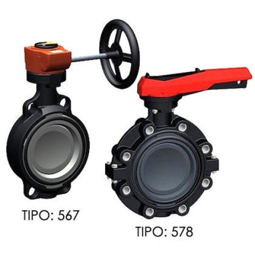 Válvulas Borboleta Wafer / Lug Tipos: 567 e 578 Válvulas Borboleta Wafer / Lug Tipos: 567 e 578